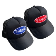 Fakelab Logos Embroidery Trucker Hat Black Mesh Hat / Cap