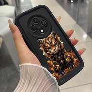Case For OPPO Reno 12F 4G 12F 5G F27 5G Three-Color Mechanical Tiger Phone Silicone Shockproof