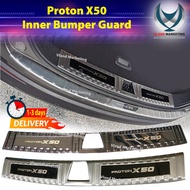 Proton X50 2020 - 2021 Rear Inner Bumper Guard Protector - Chrome / Black