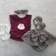 Baby clothes Little Bear Bloomer SetGirl baju baby girl newborn 0 3 month baju baby girl 6-12 month
