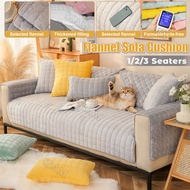 Flannel Sofa Cushion Plush Sofa Mat Non-slip Sofa Cuhsion Universal Sofa Towel