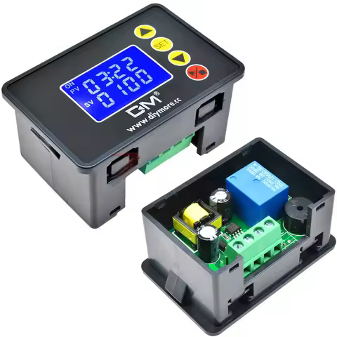 Microcomputer Time Controller DC 12V 24V AC 110V-220V Digital Time Delay Relay LCD Adjustable Timing