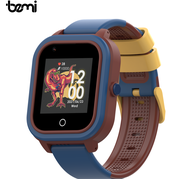 Kids smart watch Bemi Linki 1.4" Screen SIM Slot 4G/LTE GPS wifi call video call heart rate sensor calculator pedometer SOS button IP67 waterproof replaceable Case BLUE Smartwatch