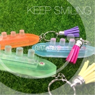 personalize handmade 3D Titanic Ship tipping glitter name tag keychain class christmas Birthday Frie