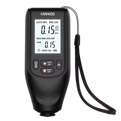 HW400 Car Coating Thickness Gauge 0.1micron/0-2000um Car Paint Film Thickness Tester Measuring Tool 
