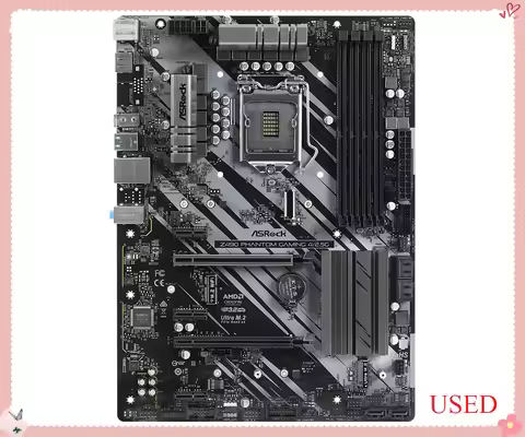 Used Z490 PHANTOM GAMING 4/2.5G Motherboard LGA 1200 intel DDR4 DDR4 128GB support i5-10500 i3-10300