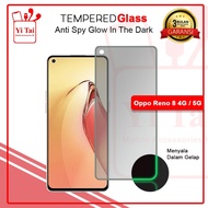 YITAI GLOW IN THE DARK TEMPERED GLASS SPY OPPO RENO 8 4G RENO 8 5G