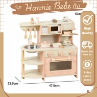 Toys Childrens Simulated Wooden Pink Kitchen Toy Wooden Kitchen Utensils Stove Scene Kitchen Toy Kit