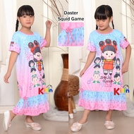 LYD JUMBO - Daster Terusan Tunik Anak Spandek Import Printing Frozen/Poni/Kitty/Unicorn/LOL/Princess