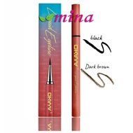 OKAYA Eyeliner Liquid | 2 Colors Dark Brown Black Coklat Pekat Hitam Eye Liner Ultra thin Okayaa