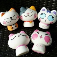 GANTUNGAN Squishy Molang Cat Cute Molang Keychain