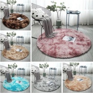Round Rug Plush Shaggy Soft Round Carpet Non-Slip Water Absorption Floor Rug Bedroom Living Room Rug