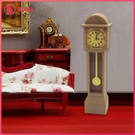 [Wishshopeezzxh] Miniature Floor Clock Miniature Toy Model 1:12 Scale Mini Retro Standing Clock