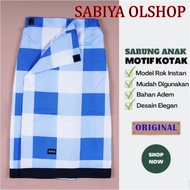 SARUNG ANAK INSTAN MOTIF KOTAK KOTAK Ada Perekat Untuk Anak Laki Umur 2 tahun 3 tahun 4 tahun 5 tahu