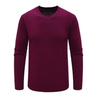 AB845 Bonna Men's Sweater Comfortable Stretchy Wool Casual Sweater Fuchsia