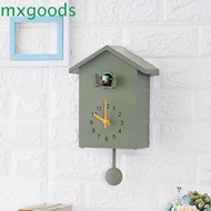 MXGOODS Cuckoo Wall Clock, With Clock Pendulum House Shape Bird House Clock, Modern Design Accurate Plastic Silent Cuckoo Chime Home Decor