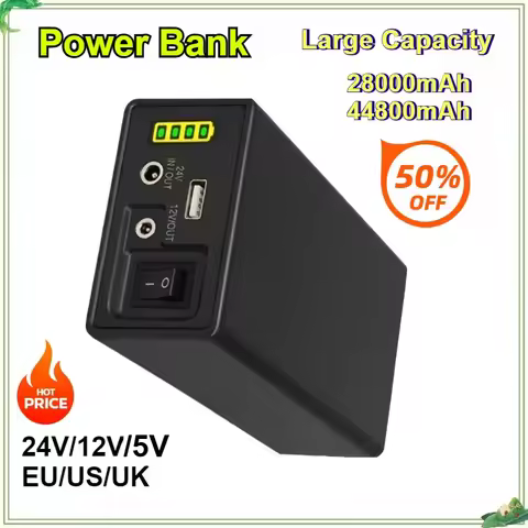 Power Bank 24V 12V Auxiliary Battery Rechargeable Lithium Battery 44800mAh 18650 Auxiliary Large Cap