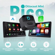 OTTOCAST Mini Pico 3.0 Cube 2 in 1 Wired To Wireless CarPlay Android Auto Adapter USB Stick Wifi Car