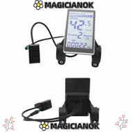 MAGICIANOK Electric Bike LCD Meter, 5 Pin 24V 36V 48V 60V Electric Bicycle LCD Display, Durable LCD 