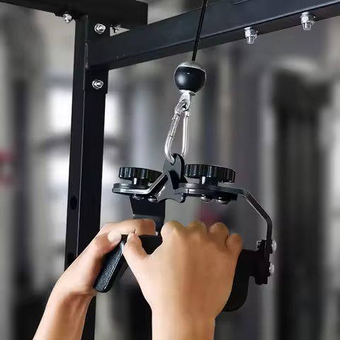 Adjustable Lat Pull down Bar, Cable Machine Attachments for Gym, Home Gym Fitness T-bar Row Pulldown