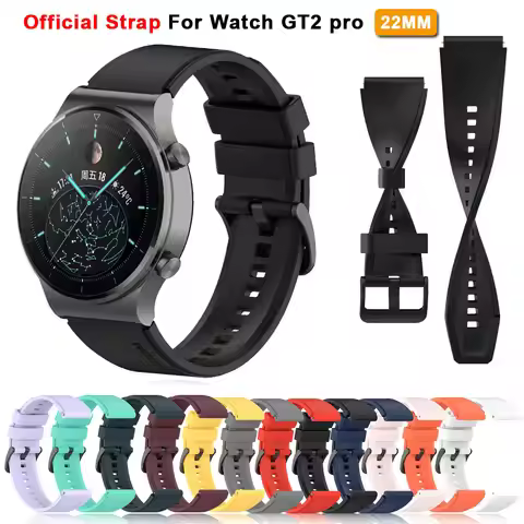 22mm Official Silicone Watchband For Huawei Gt2 Pro Sport Strap Wristband For Huawei Watch 4 3 GT2 3