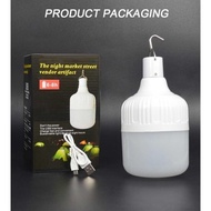 200W Led rechargeable light bulb long battery life emergency lighting outdoor camping night market s