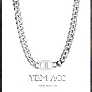 Jackson Wang Style Cuban Necklace for Men Double D Letter Trendy Brand High-End Versatile Pig Nose C
