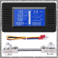 (JKEO) DC Battery Monitor Power Meter Ammeter Digital DC 0-200V Shunt 100A Multimeter, Meter Voltmet