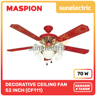 Maspion Uchida 52" / 52 Inch / 130 cm Kipas Angin Plafon Dekorasi 5 Baling 5 Lampu + Tali CF 111 Cei