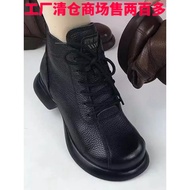 Brand Women's Martin Boots - Leather Fleece-Lined Fall Winter Warm Short Boots 2026