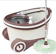 Mop Stainless Steel 360°Rotating and Rotating Handle with System Telescopic Rod with Metal Basket Anniversary