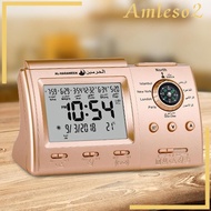 [Amleso2] Azan Alarm Clock Father's Day Gift Azan Alarm Table Clock for Mosque