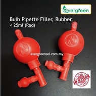 Bulb Pipette Filler, Rubber, < 25ml (Red)