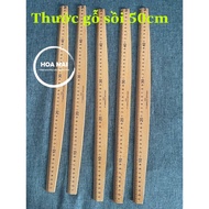 Tailor's WOODEN ruler, beautiful 50cm oak ruler