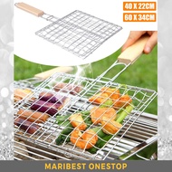 BBQ Mesh Grill Net Clip Fish Grill Net foldable BBQ Basket Barbecue Net Clipper Grilled Fish Grill B