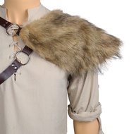 Medieval Knight Armor Shawl - Adjustable Fur Costume Accessory