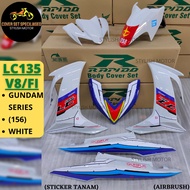 (STICKER TANAM/AIRBRUSH) RAPIDO COVER SET YAMAHA LC135 V8/FI GUNDAM SERIES (156) WHITE