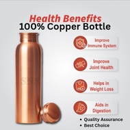 100% Pure Copper Bottle 1 Litre, Luxury Copper Bottle Bottle For Healty Lifestyle