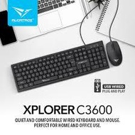 Alcatroz Xplorer C3600 USB Soft & Combo Keyboard Mouse Silent