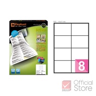Elephant กระดาษสติ๊กเกอร์ สติ๊กเกอร์ เลเซอร์ No.18-037 ขนาด 105x74 มม. จำนวน 100 แผ่น/กล่อง