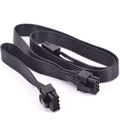 PCI-e 8Pin 1 to 2 Port 6+2pin Port Spliter Power Cable PCIe 8 Pin to Dual 6Pin for Corsair HX1200i H