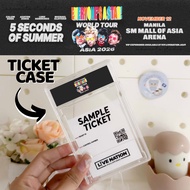 5 SECONDS OF SUMMER 5SOS World Tour Acrylic Concert Ticket & Photocard Case Frame Holder Keeper Slab