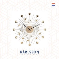 荷蘭Karlsson 50cm Sunburst 黃晶石放射掛鐘金色