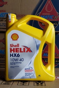 Oli Mesin Shell Helix HX6 SAE 10W-40 Barcode 4 Liter Bensin Galon Diesel API SN HX 6 10W40 Oli SHELL HELIX HX6 10W-40 SN Original 4 Liter Oli MobiL