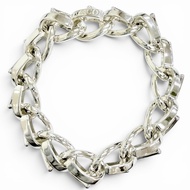 Mint condition △ TIFFANY&Co. Tiffany Forge Large Link AG925 15-link bracelet, silver, size 18, weigh