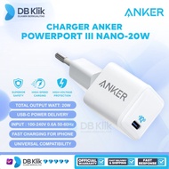 Charger Anker PowerPort III Nano-20W USB-C (A2633L22)- Anker Powerport - WHITE