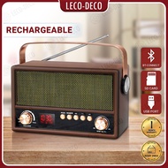 CLASSICAL ANTIQUE MP3 MUSIC MULTIMEDIA PLAYER FM RADIO PORTABLE NOSTALGIC SPEAKER WOODEN RECHARGEABL