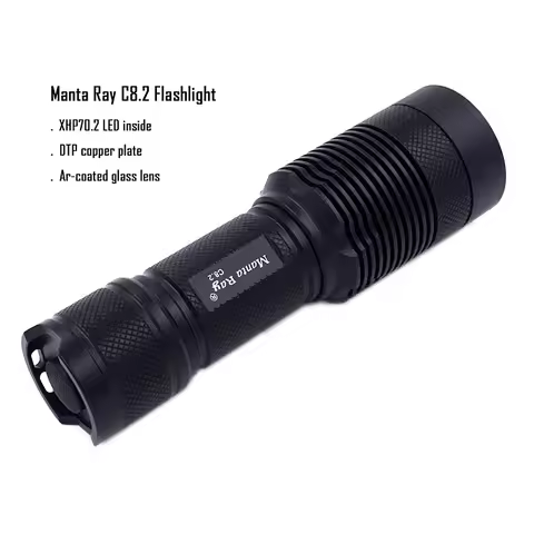 C8.2 Tactical LED Flashlight XHP70.2 - 3800LM Super Bright 5-Mode Waterproof 3 Light Colors (Cool/Ne
