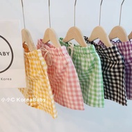Unisex Shorts Baby Girl Short Pants Cotton Shorts Checkered Shorts Beach Shorts