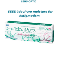 Kính áp tròng cận loạn SEED 1 ngày không màu lens mắt 1day Pure for Astigmatism - Lens Optic